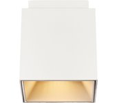 Plafón de techo minimalista cuadriculado blanco mate con reflector en blanco o plata ethan nordlux