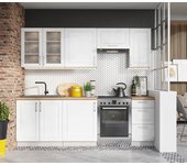 Muebles de cocina completa 180 y 240 cms color blanco brillo ref-50a