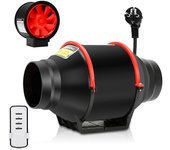 Extractor de conductos ventilador 100mm 40w 310m³/h con mando a distancia