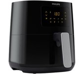 Freidora philips serie 3000 hd9252/70 freidora individual de aire caliente independiente de 4,1 l y 1400 w, color negro y plateado