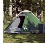 Tienda de campaña iglú para 4 personas impermeable verde v8032 unico / gris claro