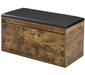 Banco zapatero de diseño con cajón mueble de entrada con asiento acolchado elegante zapatero para 3 pares 03_0004680