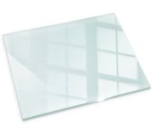 Placa de cristal para chimenea, zócalo protector de chimenea, diseño moderno | transparente | rectángulo |60x40