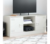 Vidaxl mueble para tv de acero blanco 99x39x44 cm