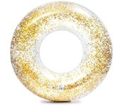 Intex - flotador hinchable con purpurina - diámetro 119 cm - dorado