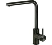 Mezclador de fregadero de cocina de acero inoxidable color bronce con caño regulable pollini nf0003b - gunmetal