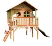Axi sophie casa infantil de madera fsc con tobogan gris | casita de juegos para niños de jardin / exterior | parque infantil en marrón y verde