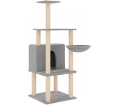 Torre de muebles para gatos, juguete para trepar, rascador, plataforma para trepar con postes rascadores 02_0022561