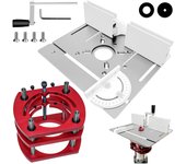 Kit de fresadora de mesa de aluminio de 65 mm: con fresadora elevadora mesa para ranurado y canteado