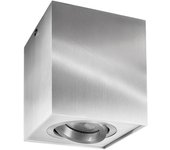 Dato foco de techo lámpara de techo cuadrada led gu10 luz difusora ajustable entrada pasillo cocina baño tienda 230v plata