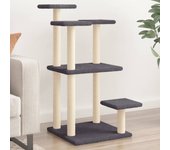 Vidaxl postes rascadores para gatos con plataformas gris oscuro 98,5cm