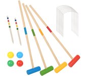 Juego de croquet para 4 jugadores juego de jardín juego de croquet juego familiar juego de madera