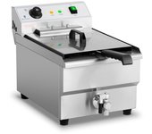 Freidora eléctrica profesional para restaurante 16 litros 6.000 vatios válvula desagüe zona fría 14_0001783