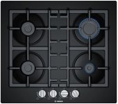 Placa de cocina bosch serie 4 pnp6b6b90 negra integrable 60 cm gas 4 zonas