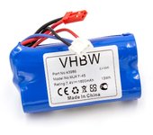 Vhbw batería compatible con revell big one next 23981, f-645 , mjx f-45, the big one 24056 modelismo (1800mah, 7,4v, li-ion, azul)