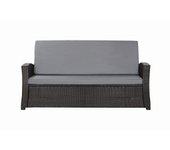 Cojines para sofá de exterior grises cojines para sofá cojines para banco de jardín de 2 plazas 100x60x50cm cojines para muebles de poliratán-slim