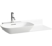 Laufen ino lavabo, 1 agujero para grifo, con rebosadero, repisa cerámica derecha, 900x450mm, h8133020001041, color: blanco