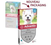 Solución antiparasitaria de perro advantix raza pequeña 4 a 10 kg 6 pipetas