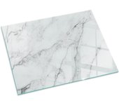 Placa de cristal para chimenea, zócalo protector de chimenea, diseño moderno | 80x60 | rectángulo | patrón de mármol veteado