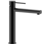 Grifo lavabo caño alto monomando, negro