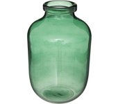 Atmosphera - jarrón - vidrio - verde - h28 cm