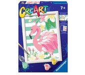 Juego creativo ravensburger 28929 creart flamingo, para estimular la creatividad