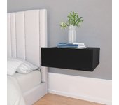 Vidaxl mesitas de noche flotantes 2 uds contrachapada negro 40x30x15cm
