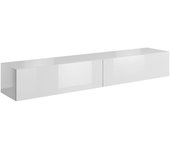 Mueble tv charlotte 116, blanco, blanco brillante, número de puertas: 2.00, 200x30x40cm