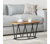Mesa de café vidaxl de madera vintage 80x40x40,5 cm en madera de ingeniería y metal