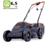 Cortacésped eléctrico con cable - fuxtec fx-rme33 - 9 kg, ancho de corte 33 cm, recogedor de 30 l, altura de corte 20 mm - 60 mm, 1200 vatios - 220v.