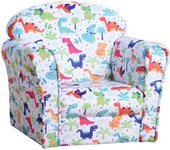 Sillón infantil homcom multicolor 50x39x44 cm madera y franela