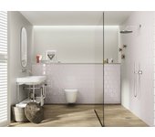 Azulejo hexagonal frame rosa brillo 12,5x15