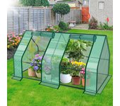 Invernadero de jardín marco 180l x 90l x 90h cm verde