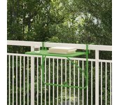 Mesa de balcón vidaxl verde acero mediana plegable mesa de patio