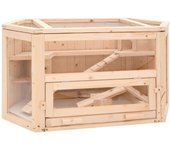 Jaula para hámster 80 x 40 x 43 cm madera maciza de abeto 02_0041681