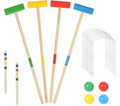 Juego de croquet para 4 jugadores juego de jardín juego de croquet juego familiar juego de madera
