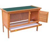 Conejera exterior para animales pequeños 90 x 45 x 65,5 cm 1 nivel de madera 02_0000617