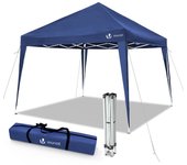 Gazebo plegable cenador 3x3 m pabellon de jardín, azul