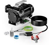 Wiltec bomba de trasvase gasolina y diésel 12 v, 180 w caudal 40 l/min portátil cable con clips de batería altura máx. 10 m aspiración máx. 2 m aut...