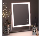 Espejo maquillaje con luz de pared 25x30cm - tira luminosa - altavoz bluetooth