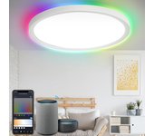 Lámpara de techo led inteligente de 24 w para sala de estar, regulable, con alexa y rgb.