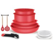 Batería de cocina - arthur martin - amr41 - batería de cocina de 10 piezas - todas las fuentes de calor, incluida la inducció