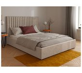 Canapé abatible y cabecero sarah - 160x200 cm - tela - beige