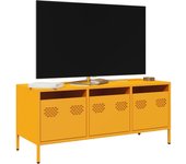 Vidaxl mueble para tv acero laminado en frío amarillo 101,5x39x43,5 cm