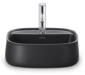Duravit zencha lavabo sobre encimera 420 mm, un agujero de grifo, 23744213711, color: antracita mate con wondergliss