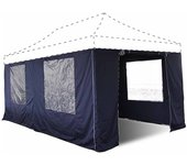 Conjunto de 4 paredes para cenador plegable 3 x 6 m bleu