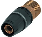 Tecelogo boquilla de transición push, bronce de cañón/silicio, 8713106, versión: dimensión 25 x rosca exterior (r) 3/4