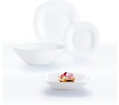 Vajilla opal luminarc carine blanco 19 piezas - 6 personas - blanco