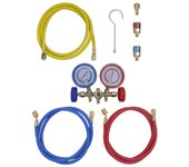 Vidaxl conjunto de manómetro de dos vías para aire acondicionado
