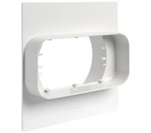 Placa para conexión a pared de tubo redondo a rectangular 120x60 mm